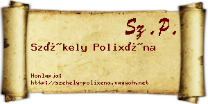 Székely Polixéna névjegykártya